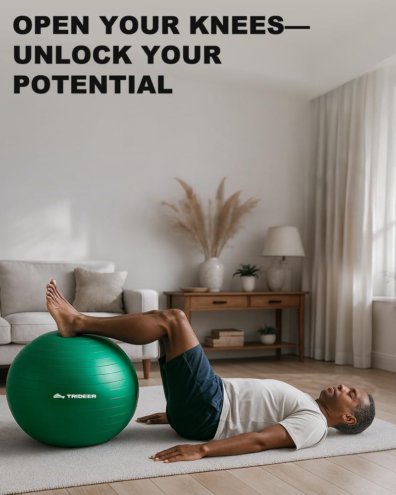 Trideer Exercise Ball for Physical Therapy & Workout - Swiss Ball for Core Strength & Balance - Image 3